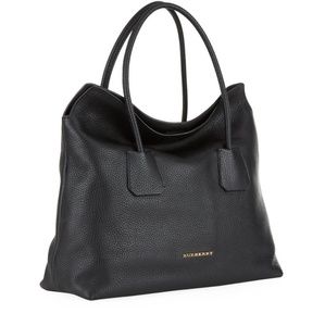  

BURBERRYBlack Grained Leather Baynard Tote Bag